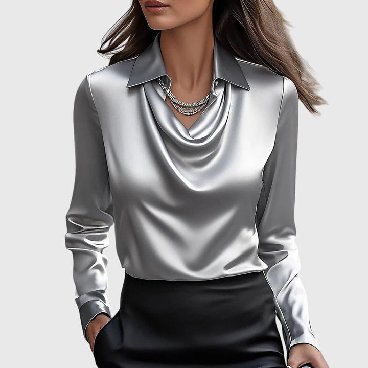 Caroline | Pleated Neckline Blouse