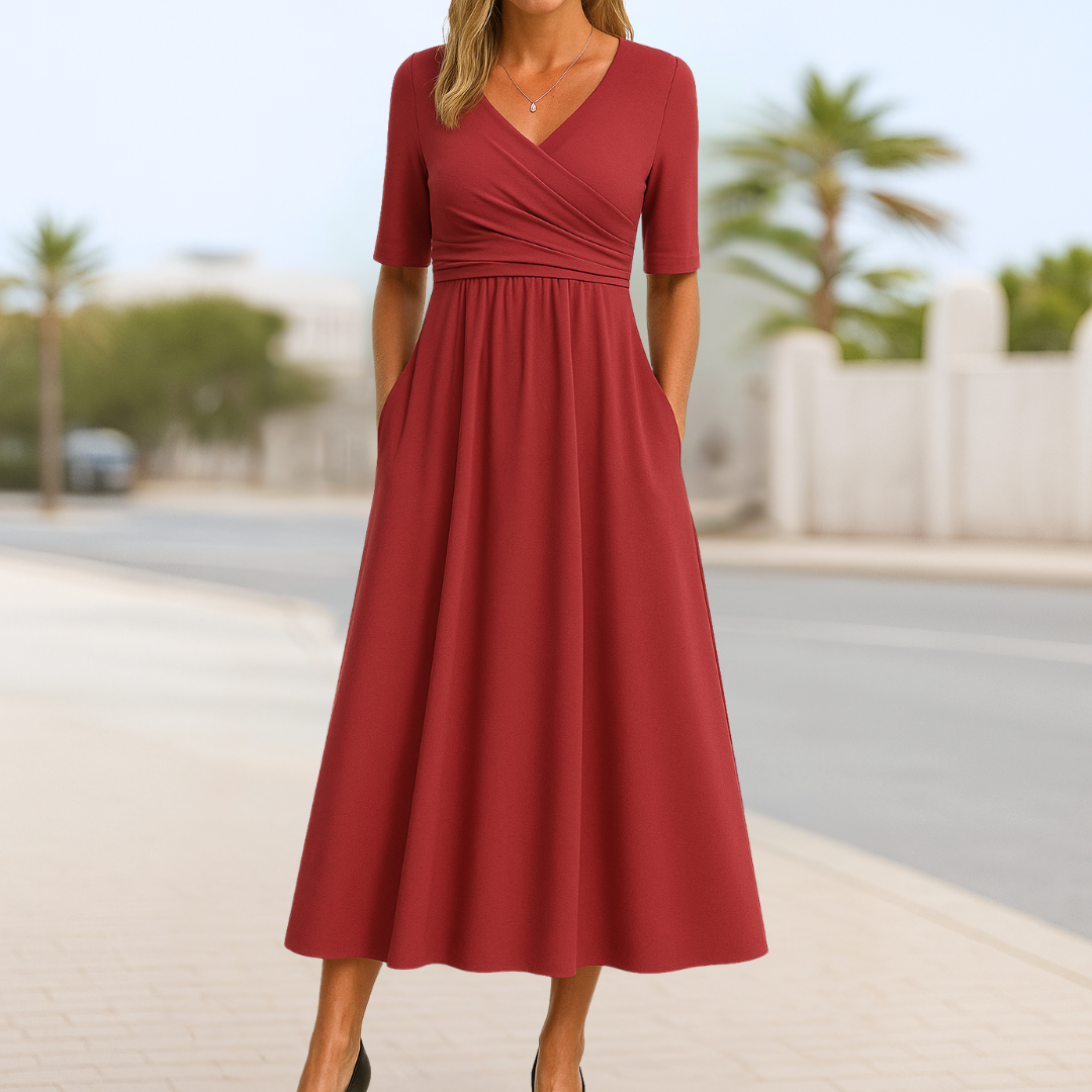 Mona | Figure Flattering Maxi Dress with Pockets