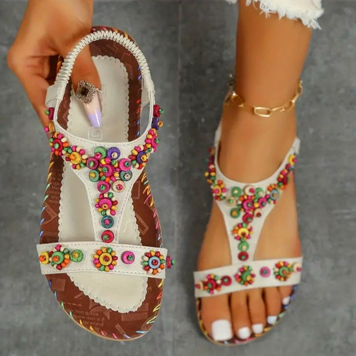 Penelope | Bohemian Elastic Strap Sandals