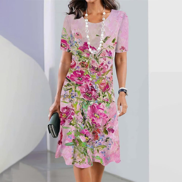 Olivia | Colorful Floral Print Dress