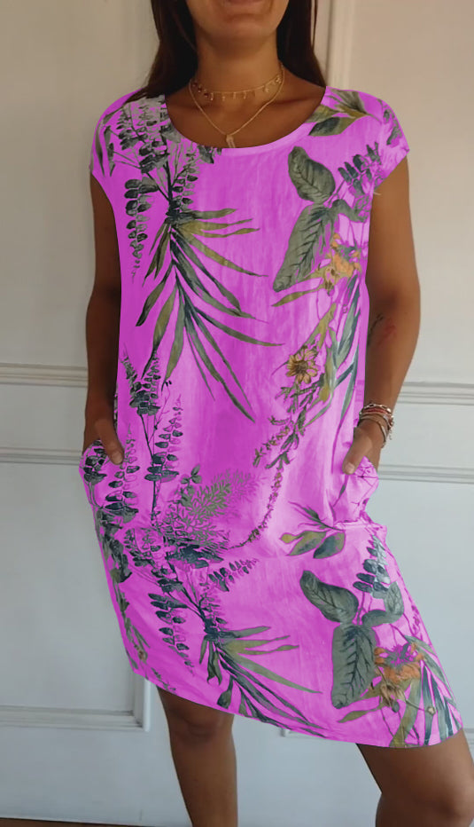 Margot | Botanical Print Dress