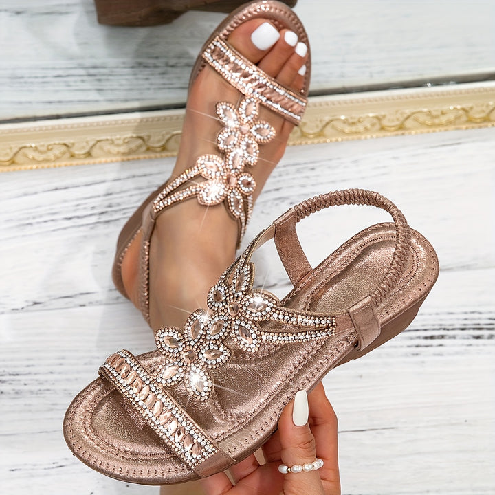 Charli | Bohemian Rhinestone Mary Jane Sandals