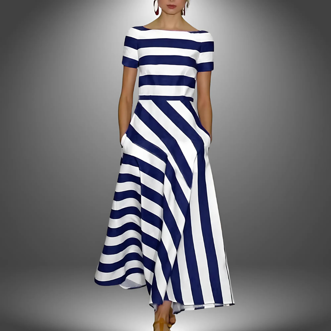 Isabella | Light Airy Dress with Subtle Stripes