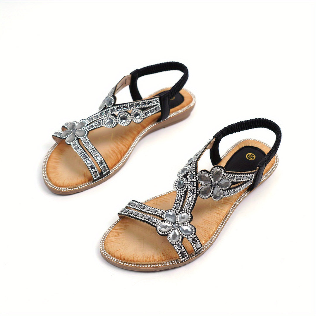 Londyn | Glitter Rhinestone Decor Sandals