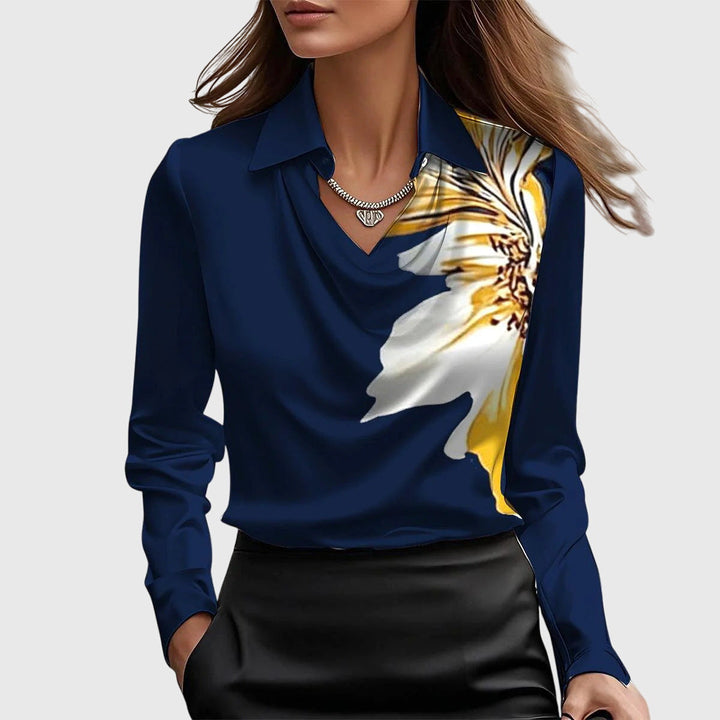Caroline | Pleated Neckline Blouse