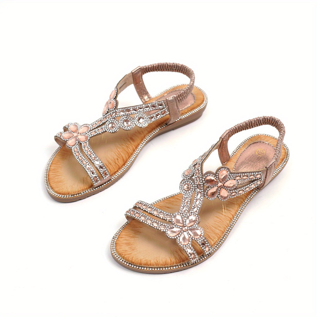 Londyn | Glitter Rhinestone Decor Sandals