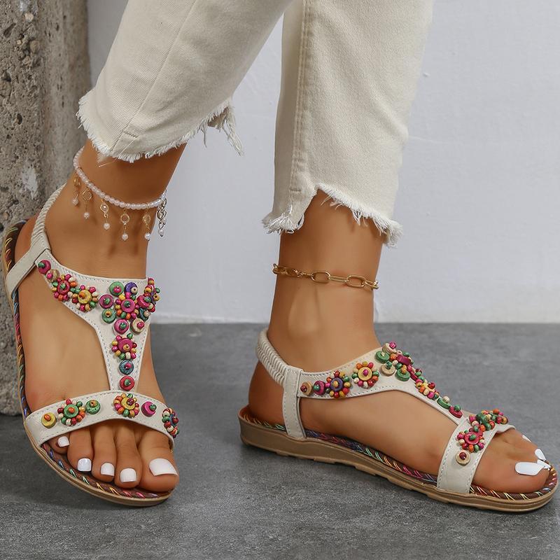 Penelope | Bohemian Elastic Strap Sandals