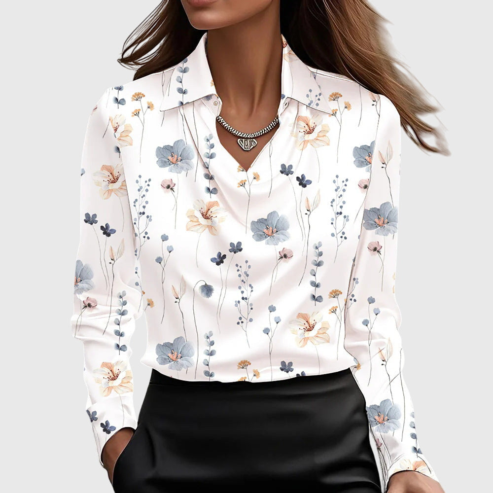 Caroline | Pleated Neckline Blouse