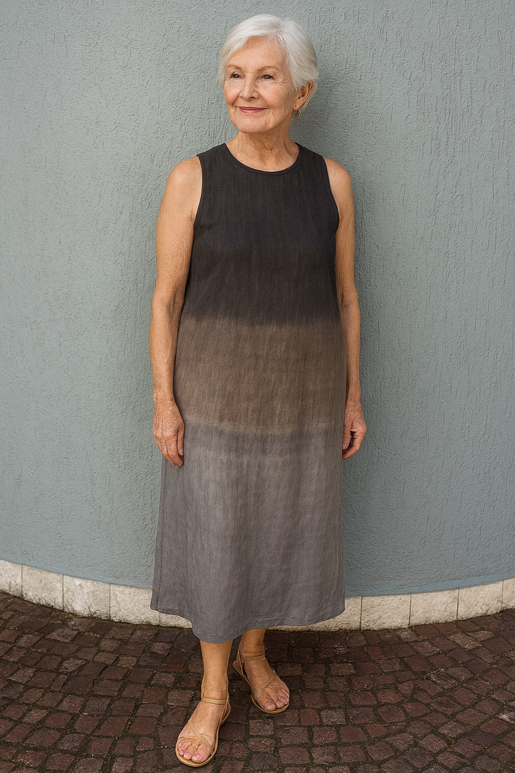 Rosalie | Flowing Ombré Midi Dress