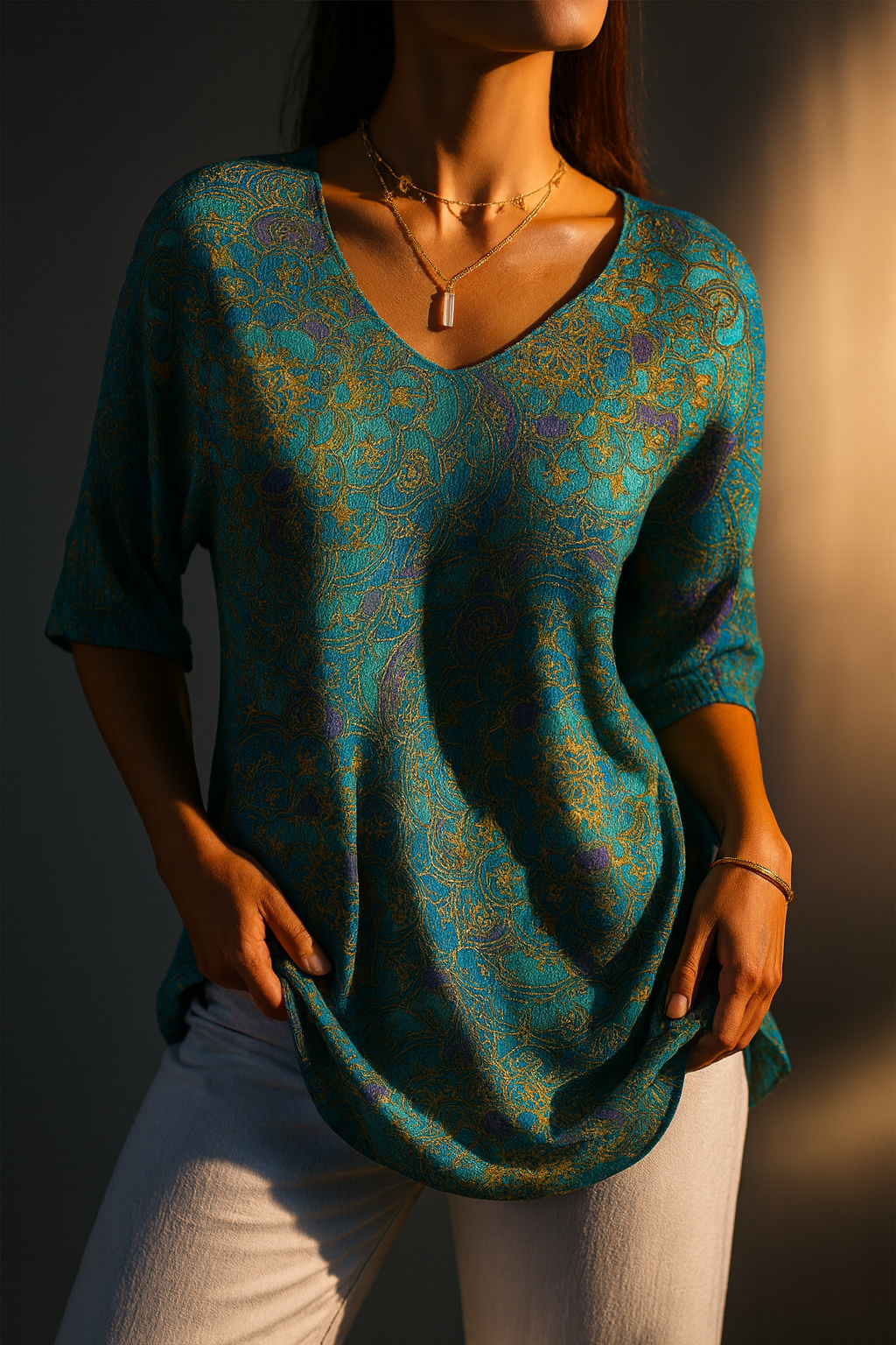 Clarissa | Bohemian V-Neck Blouse