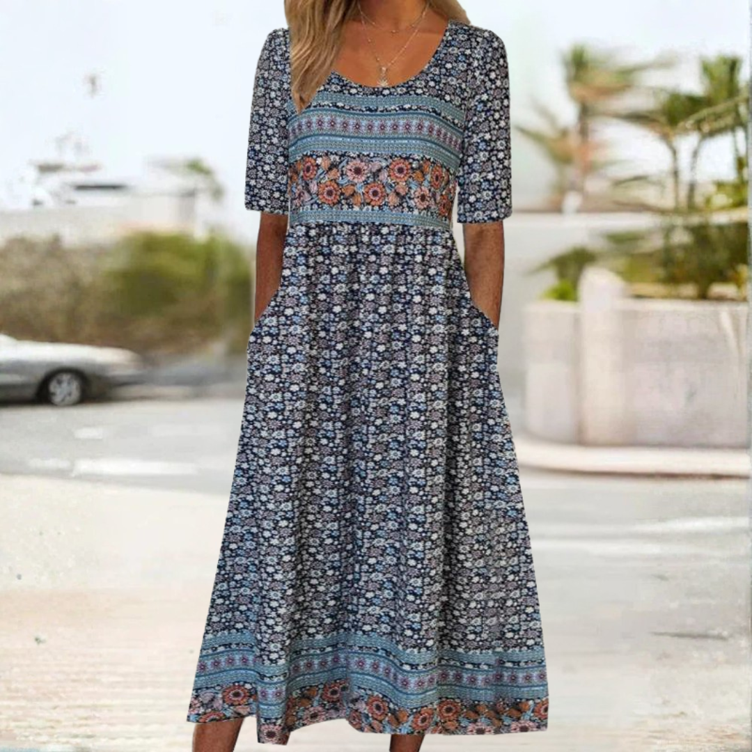 Maya | Bohemian Printed Dress