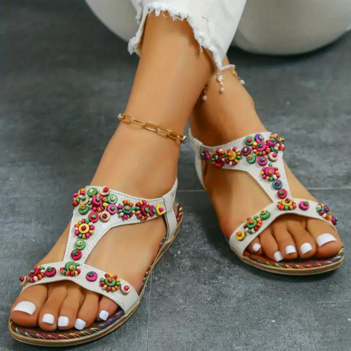 Penelope | Bohemian Elastic Strap Sandals