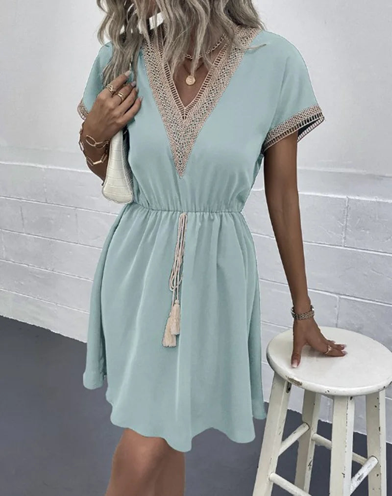 Josephine | Chic V-Neck Boho Dress