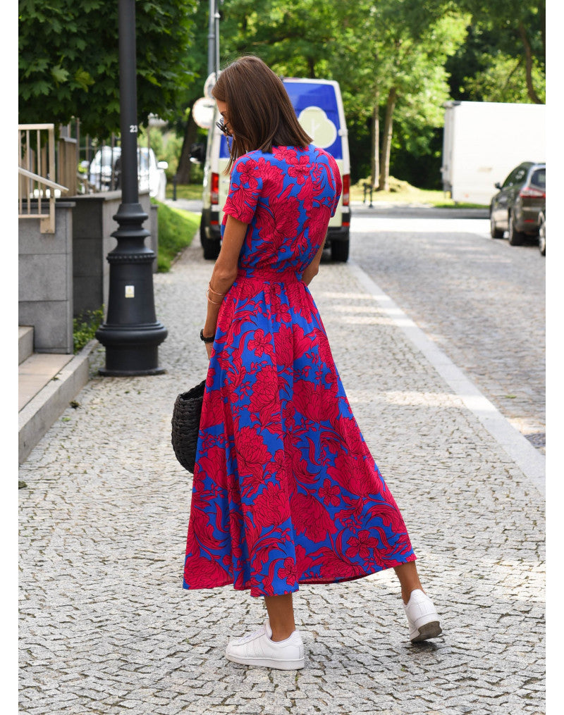 Harper | Floral Wrap Midi Dress