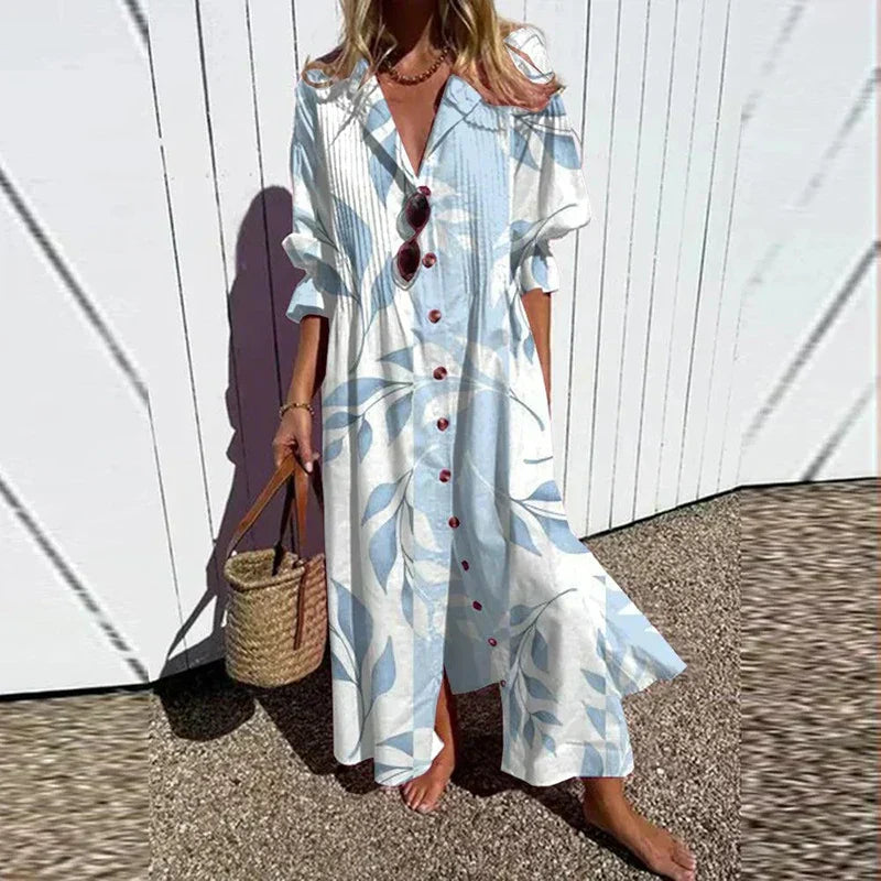 Cassidy | Boho Beauty Puff Sleeve Maxi Dress