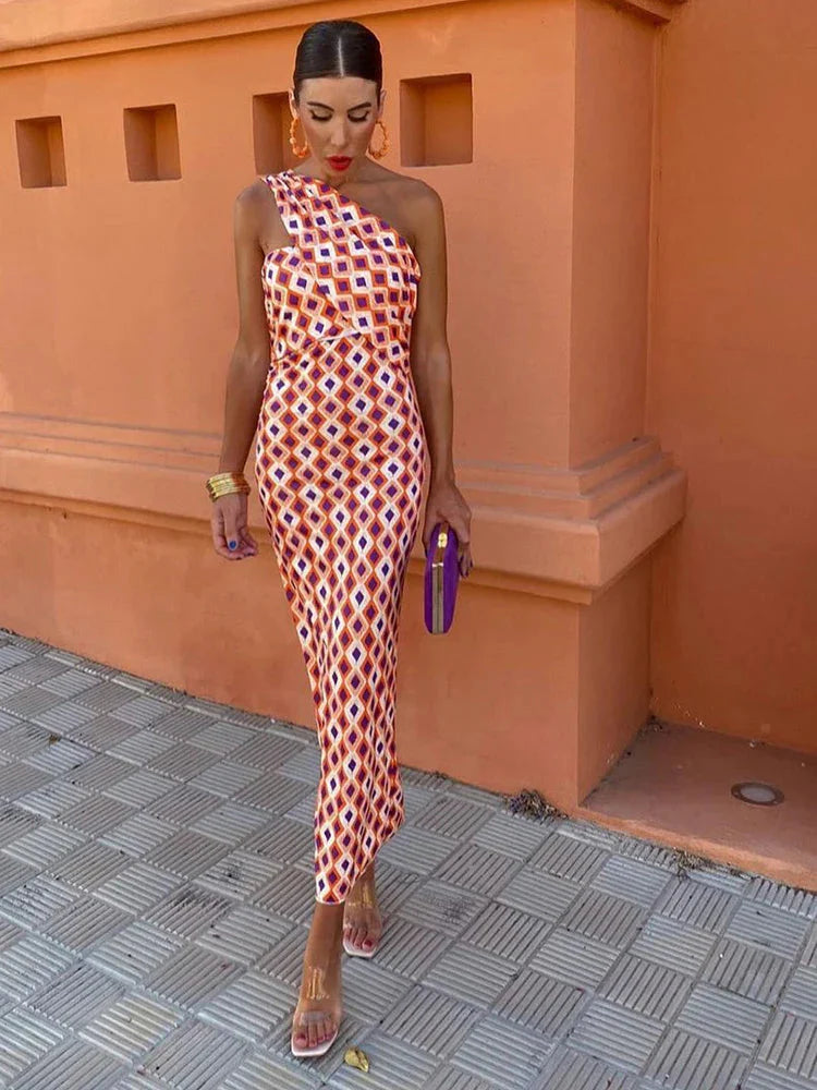 Lily | Colorful Asymmetrical Maxi Dress