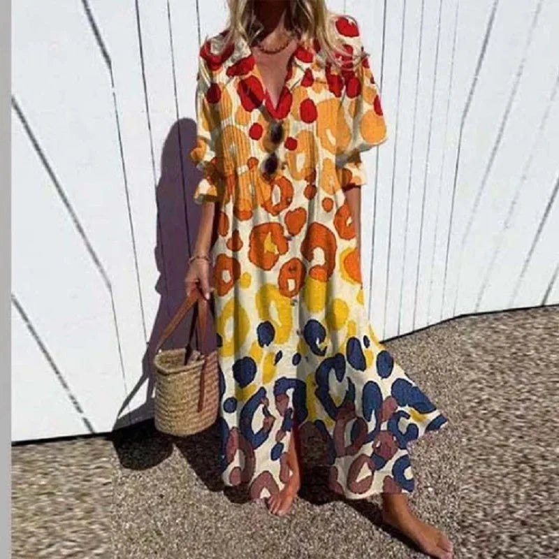 Cassidy | Boho Beauty Puff Sleeve Maxi Dress
