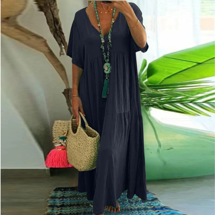 Nora | Casual V-Neck Maxi Dress