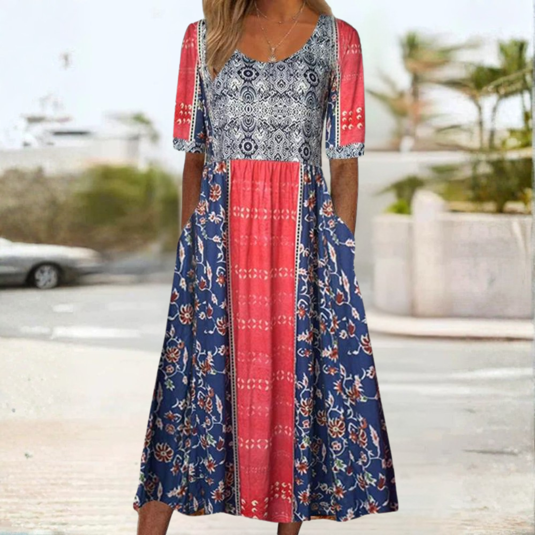 Maya | Bohemian Printed Dress