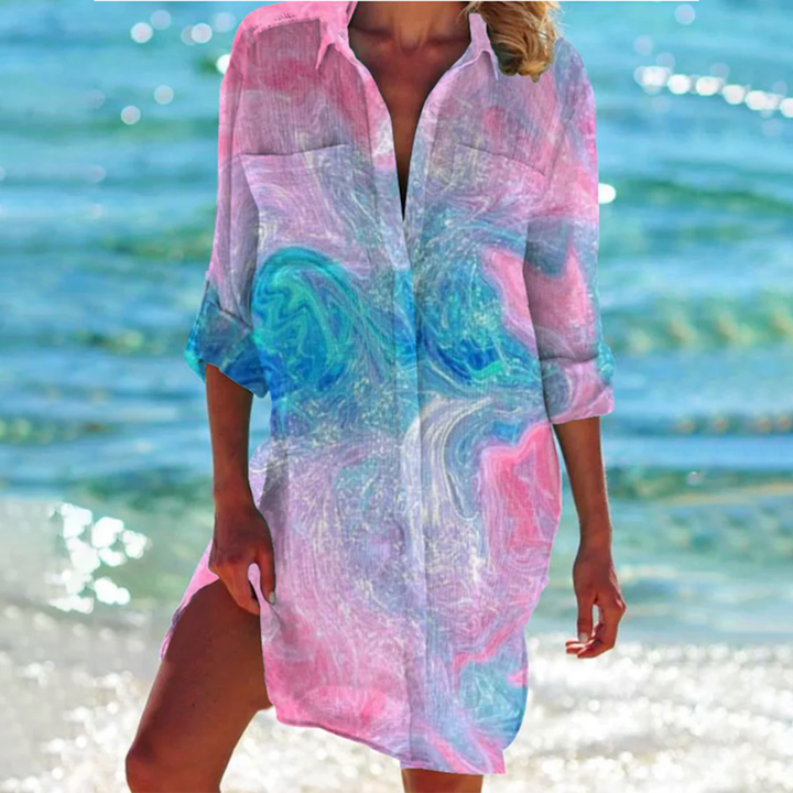 Valerie | Vibrant Tie-Dye Shirt Dress