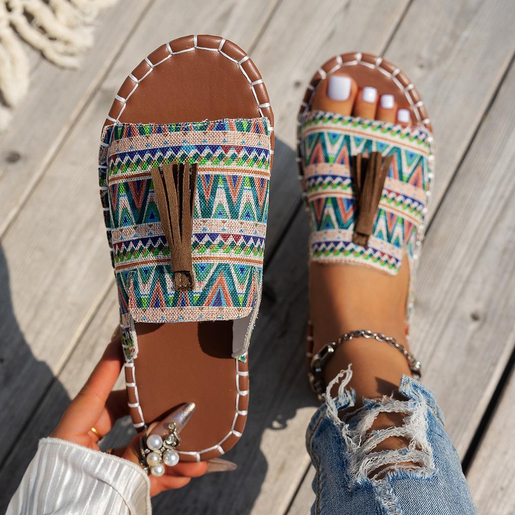 Bella | Bohemian Flat Slippers