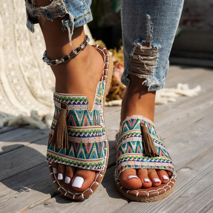 Bella | Bohemian Flat Slippers
