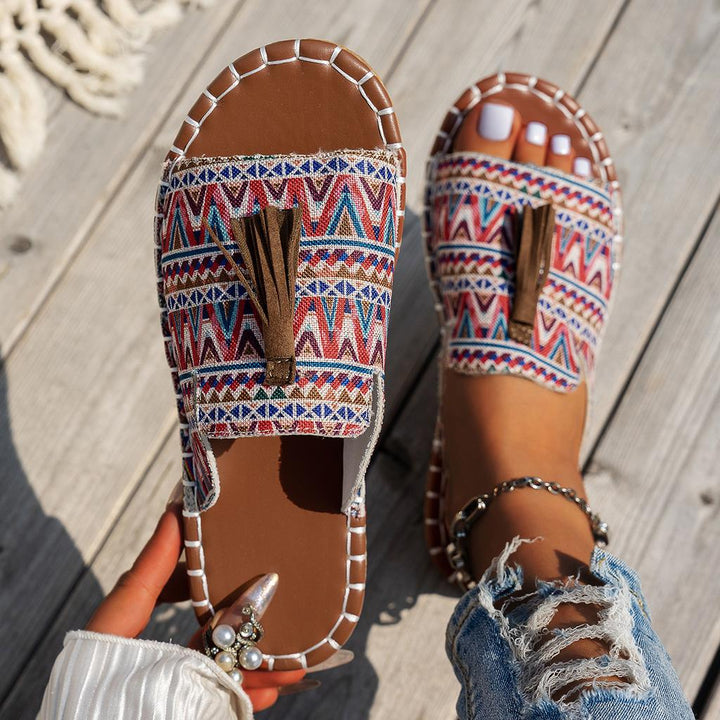 Bella | Bohemian Flat Slippers