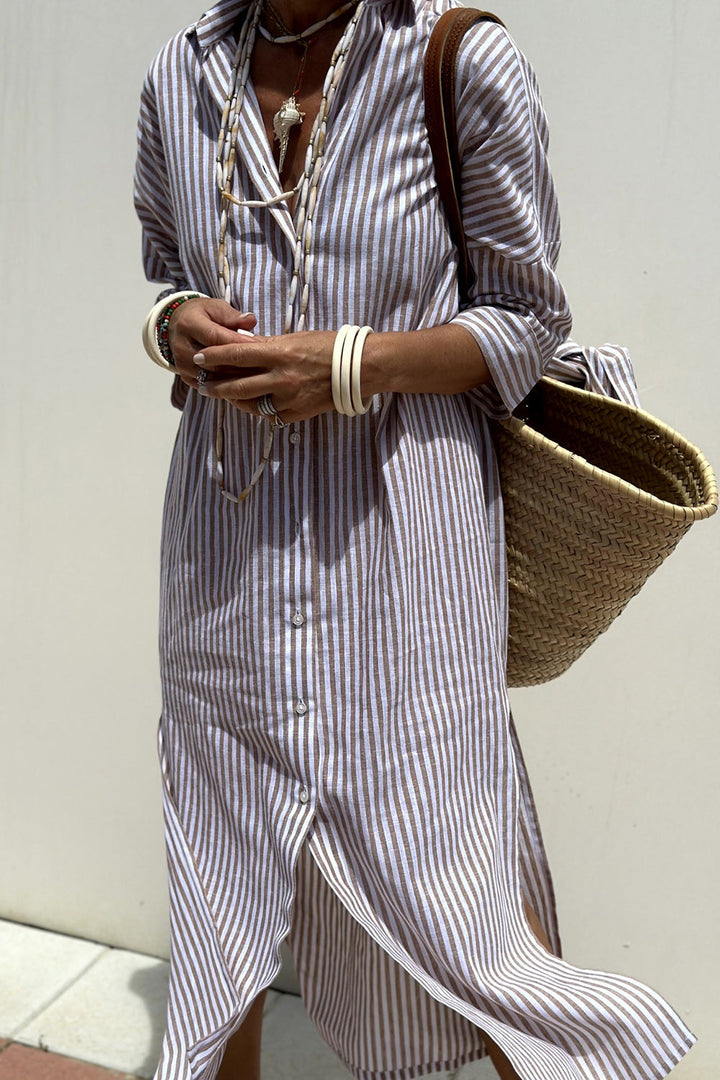 Ayla | Striped Shirt Dress