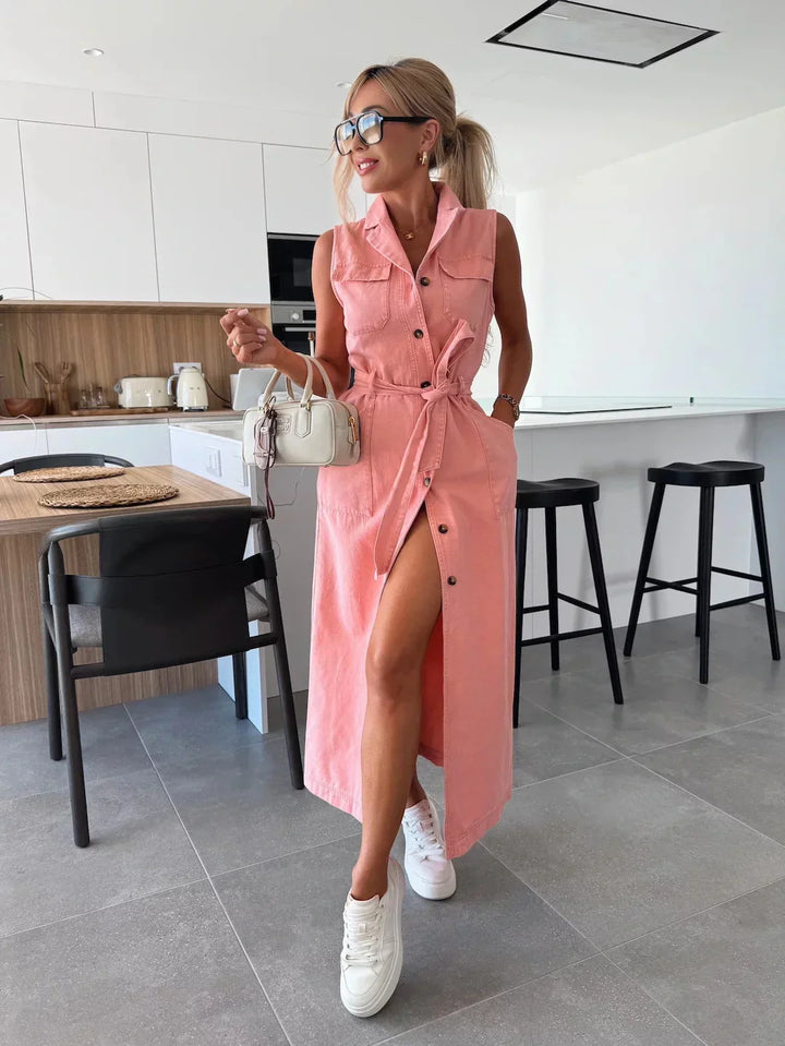 Sable | Denim Maxi Dress