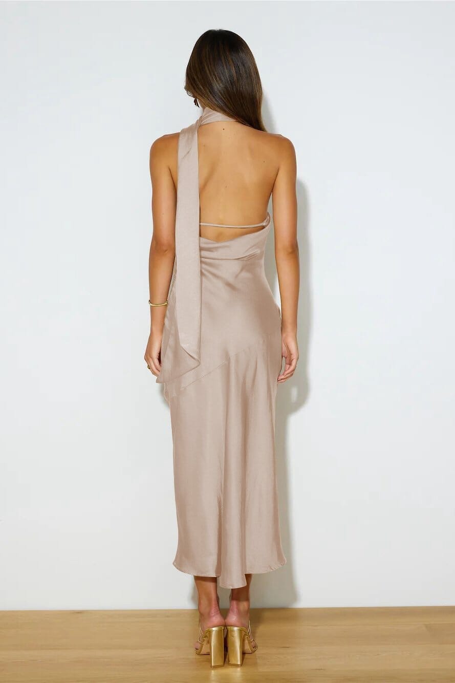 Chloe | Halter Neck Midi Dress