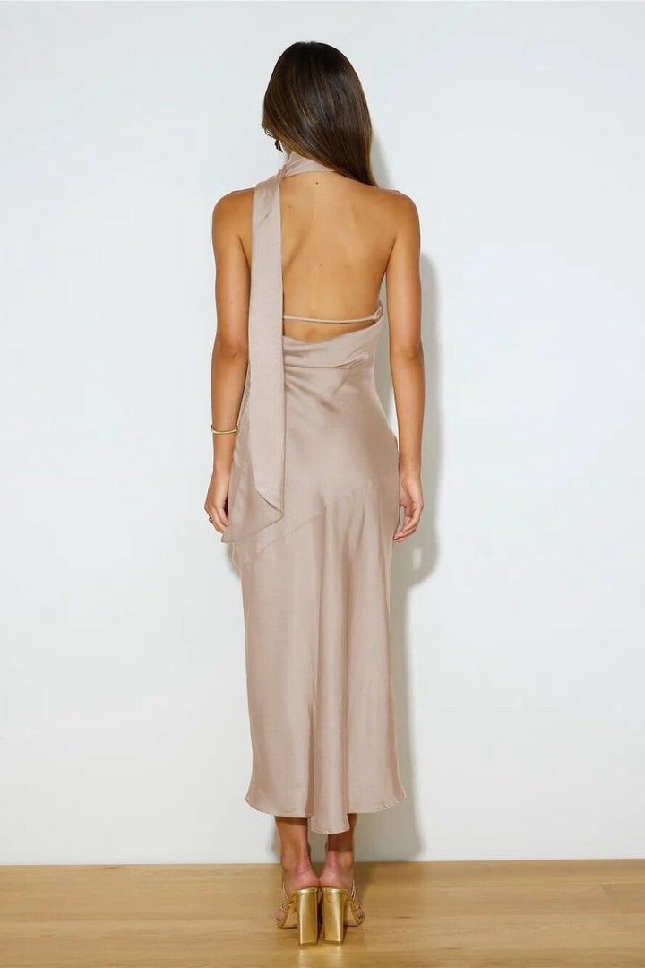 Chloe | Halter Neck Midi Dress