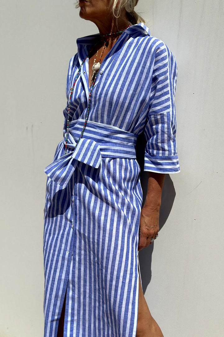 Ayla | Striped Shirt Dress
