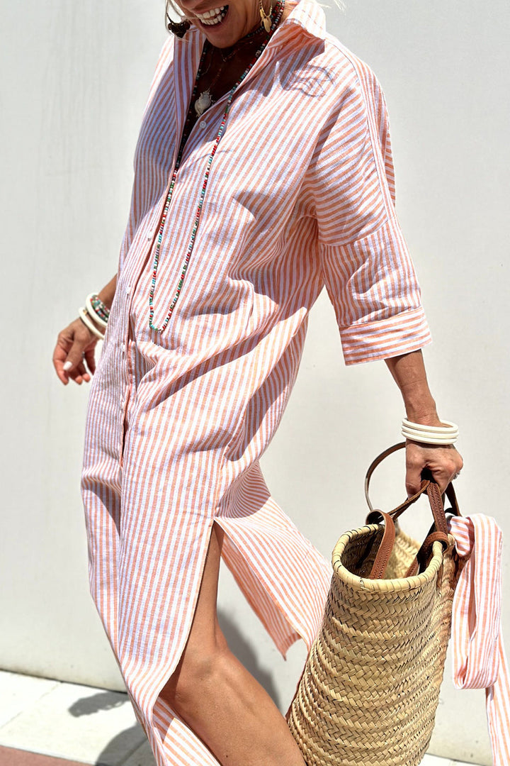 Ayla | Striped Shirt Dress