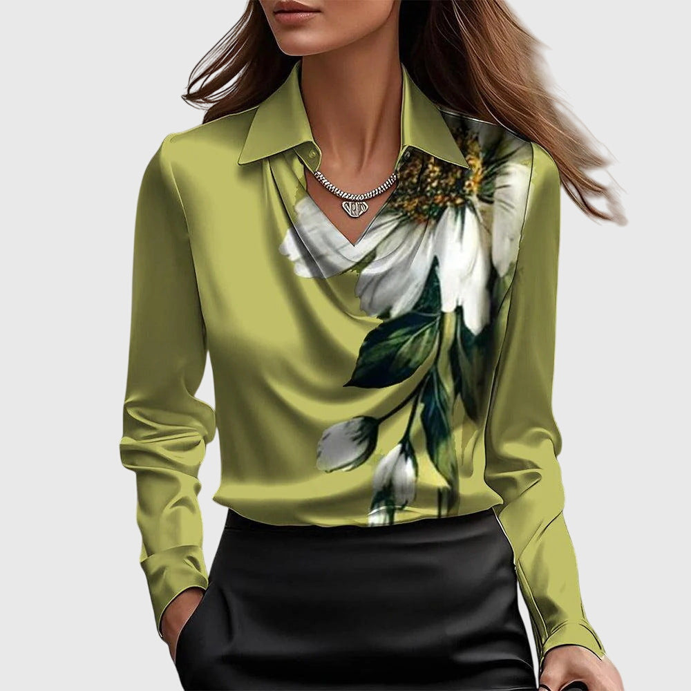 Caroline | Pleated Neckline Blouse