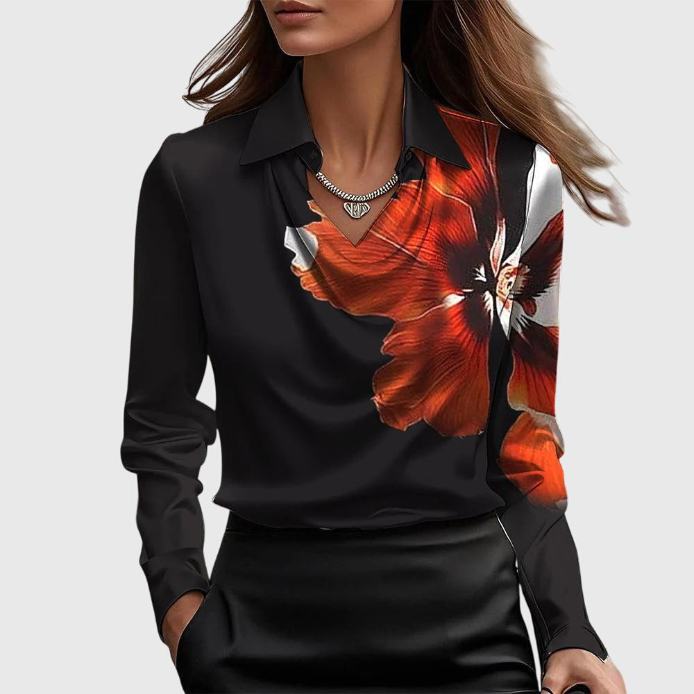 Caroline | Pleated Neckline Blouse