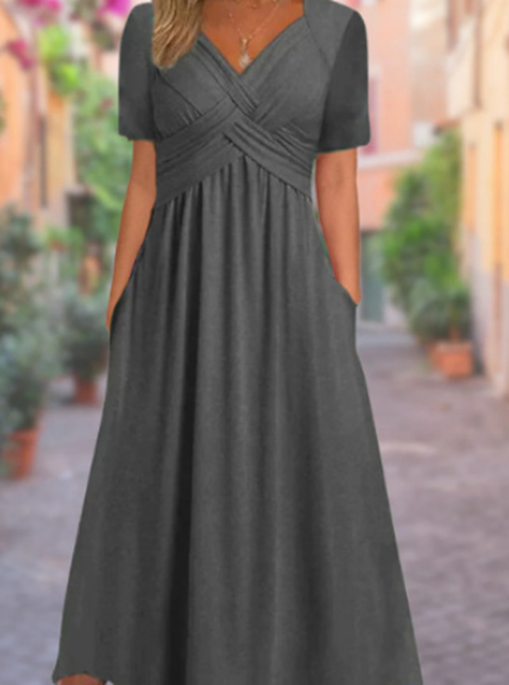 Mona | Figure Flattering Maxi Dress with Pockets