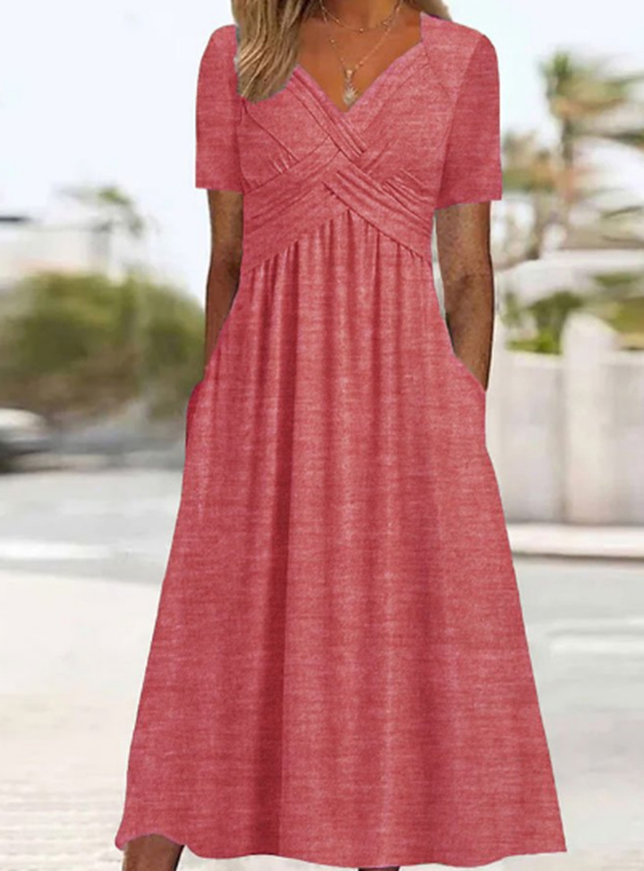 Mona | Figure Flattering Maxi Dress with Pockets