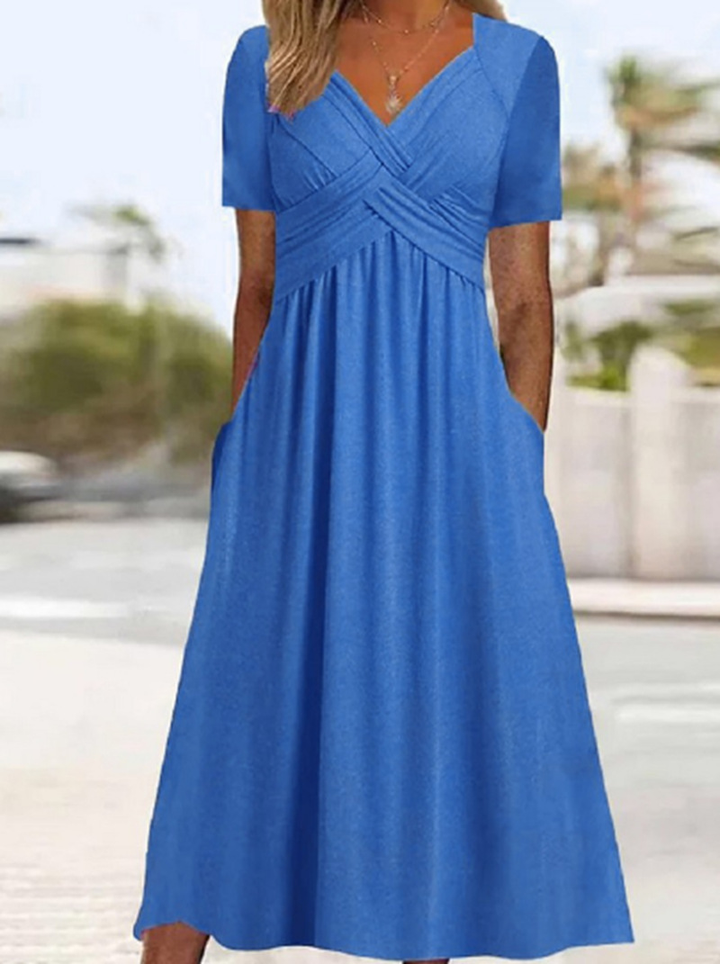 Mona | Figure Flattering Maxi Dress with Pockets
