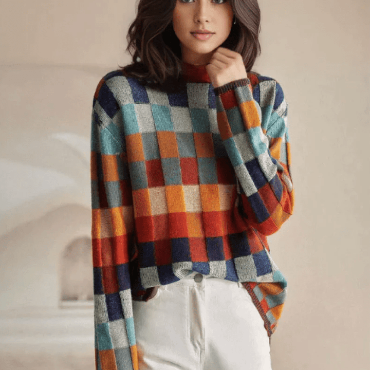 Kate - Couture patchwork turtleneck