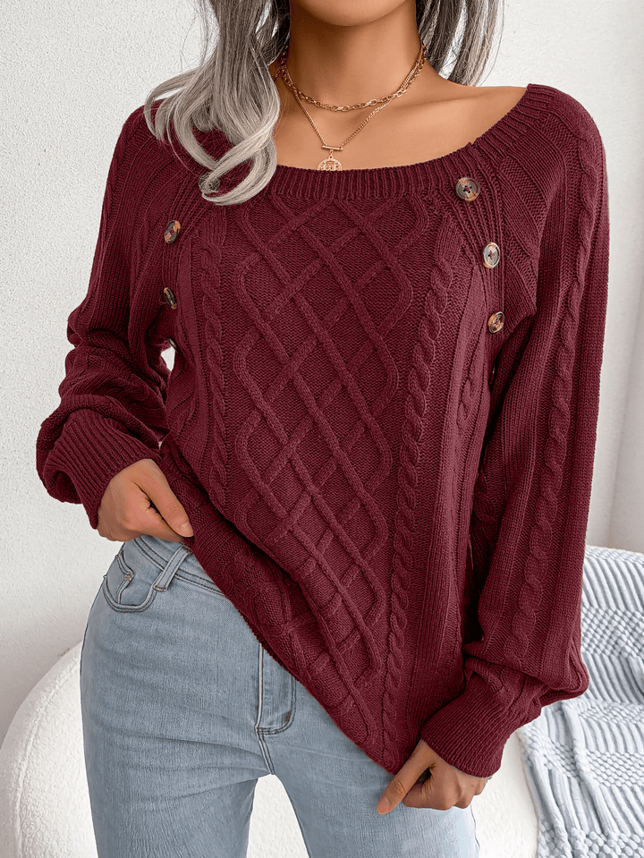 Liora | Elegant Button-Detail Sweater