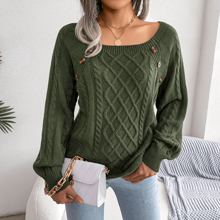 Liora | Elegant Button-Detail Sweater