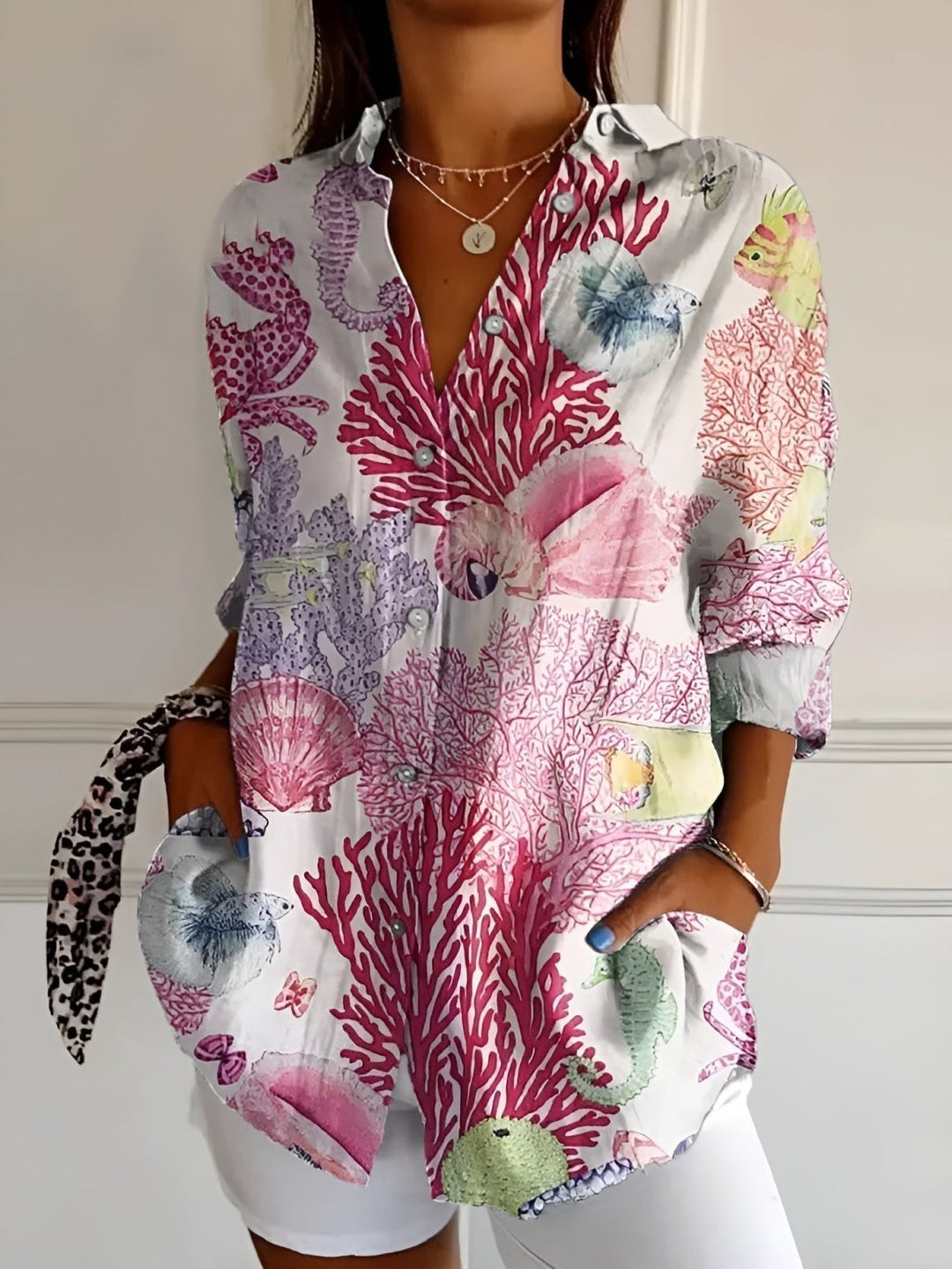 Madilyn | Printed Shirt with Buttons