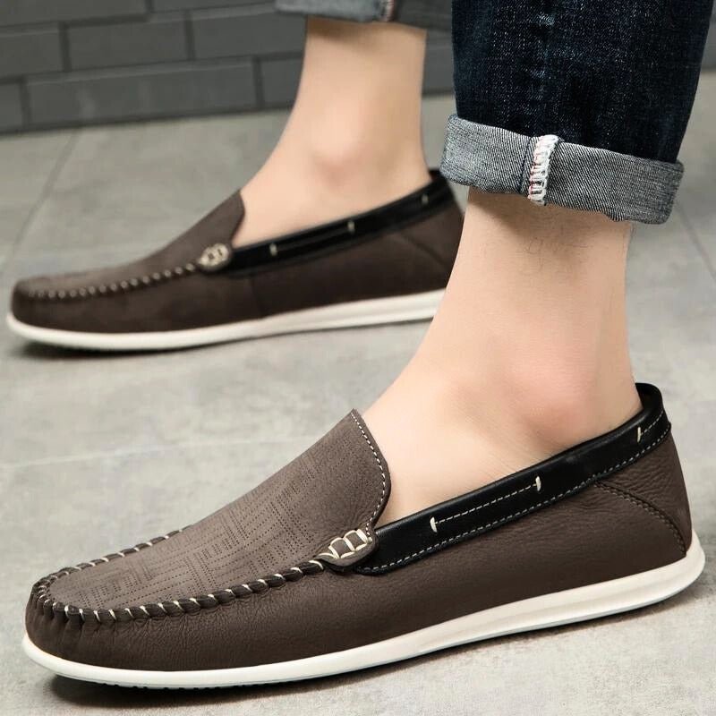 Matteo Genuine Faux Leather Loafers