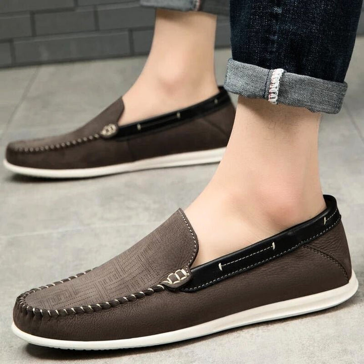 Matteo Genuine Faux Leather Loafers