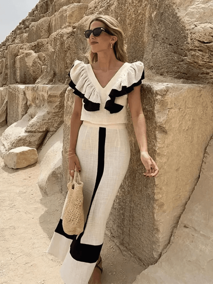 Elysia | Ruffled Elegant Summer Set