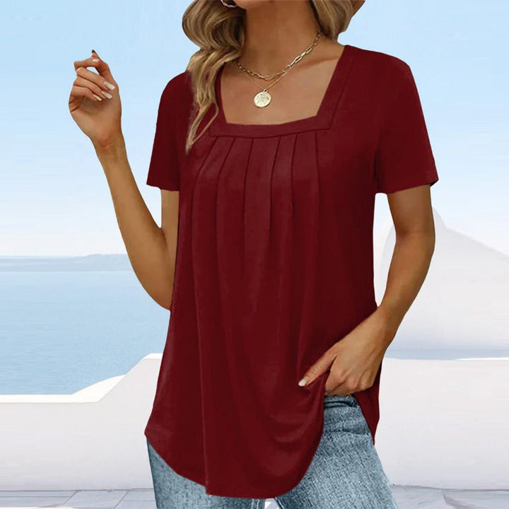 Mindy | Elegant Pleated Blouse