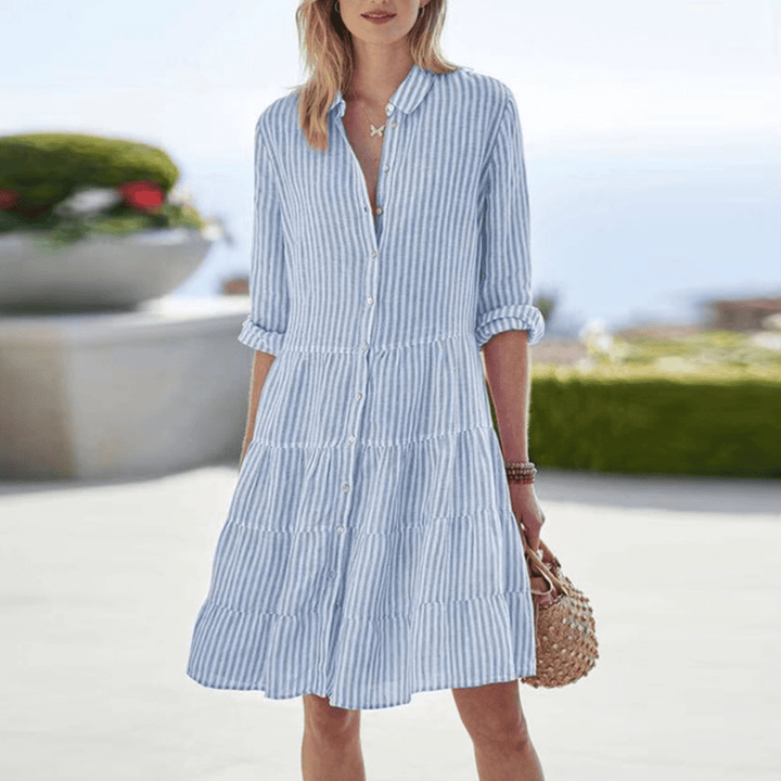 Romina | Breezy Striped A-Line Dress