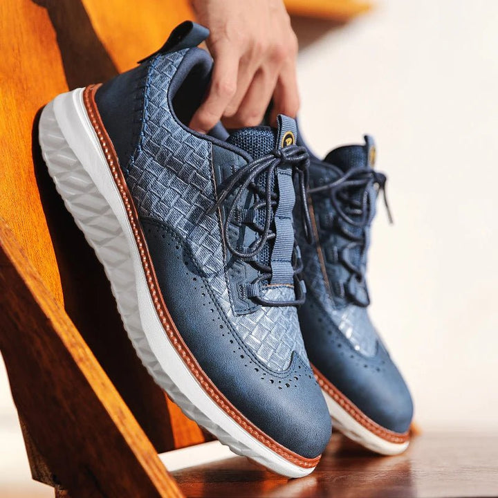 OXFORD RIDGE FAUX LEATHER SNEAKERS