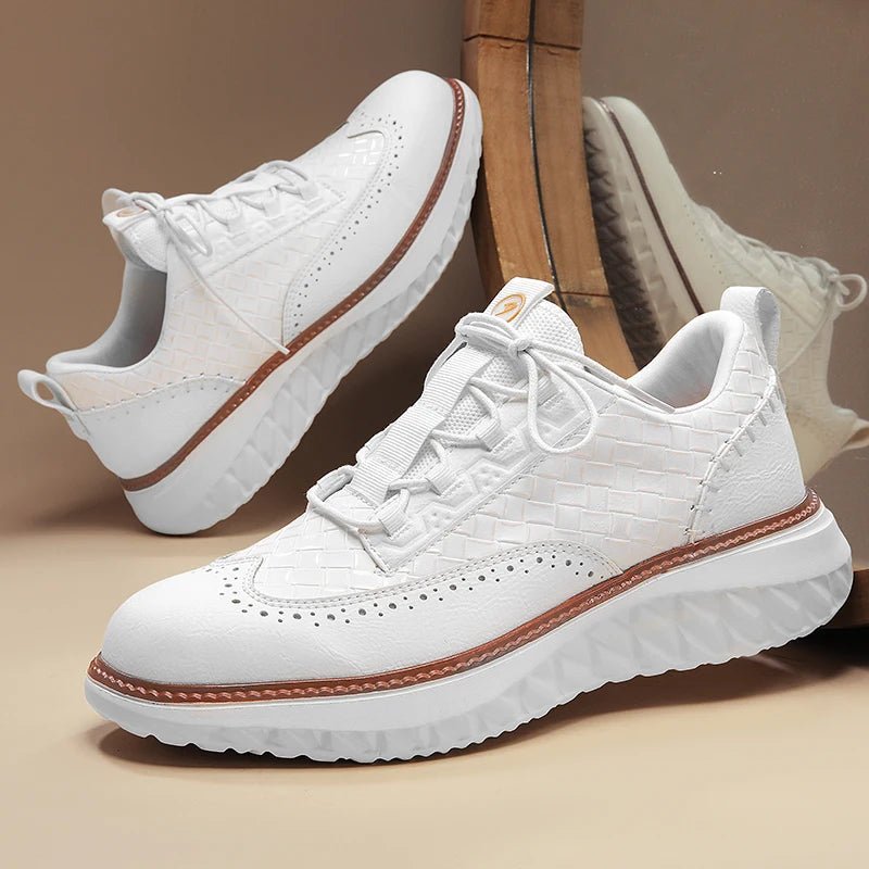 OXFORD RIDGE FAUX LEATHER SNEAKERS