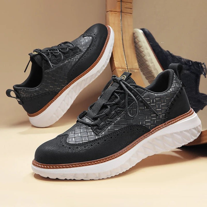 OXFORD RIDGE FAUX LEATHER SNEAKERS